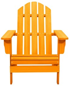 Sedia da giardino adirondack legno massello di abete arancione