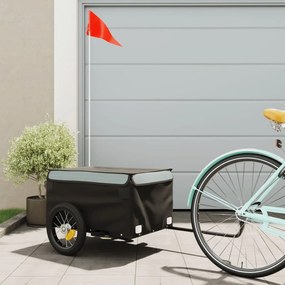 Rimorchio Da Bici Nero E Grigio 30 Kg İn Ferro /