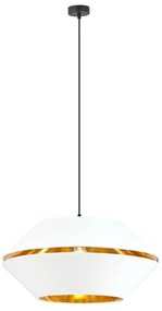 Sospensione Contemporanea 1 Luce Bellerofonte In Metallo Bianco E Oro