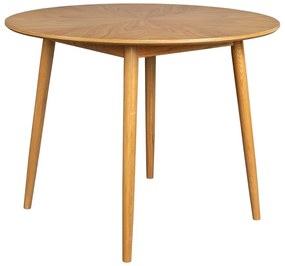 Tavolo da pranzo rotondo con piano in rovere ø 100 cm Fabio - White Label