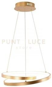 Lampadario a sospensione led lieve oro 30w 4000lm cct 3000k 4000k 6...