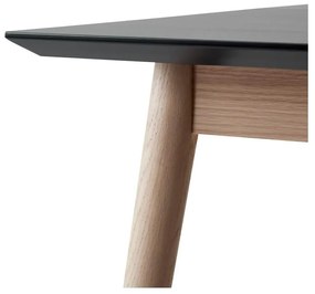 Tavolo da pranzo pieghevole con piano nero in colore nero-naturale 90x165 cm Meza - Hammel Furniture