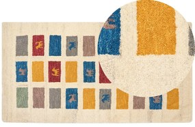 Tappeto Gabbeh lana multicolore 80 x 150 cm MURATLI Beliani