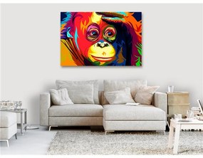 Quadro  Colourful Orangutan (1 Part) Wide  Colore colorful, Dimensioni e Misure 90x60