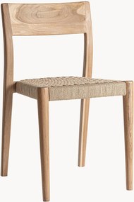 Sedia impilabile in legno di teak Caen