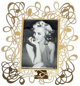 Portafoto di design scarabocchio grande oro laccato