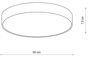 Brilagi - Plafoniera CLARE 4xE27/24W/230V diametro 50 cm beige