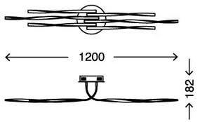 Briloner 3340-062 - Plafoniera LED dimmerabile TWIN 6xLED/7,5W/230V