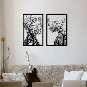 SET 2x Decorazione da muro 86x63 cm Albero della Vita metallo