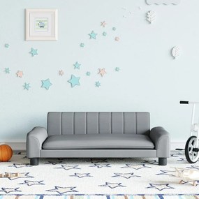 Divano Per Bambini Grigio 90x53x30 Cm İn Tessuto /