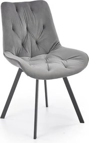 K519 sedia in velluto grigio velluto