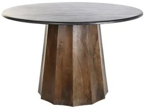 Tavolo da Pranzo DKD Home Decor Nero Marrone Marmo Legno di mango 120 x 120 x 76 cm