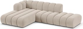 Divano angolare beige ad angolo sinistro Lupine - Micadoni Home