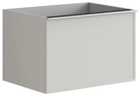 Mobile da bagno sotto lavabo Pixel frame grigio pastello laccato opaco L 60 x H 40 x P 45.5 cm 1 cassetto, lavabo non incluso