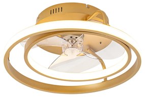 Ventilatore da soffitto oro incl. LED con telecomando - Kees