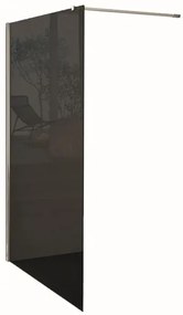 Box doccia walk-in Wens, vetro fumè 6 mm, H 200 cm, profilo cromo