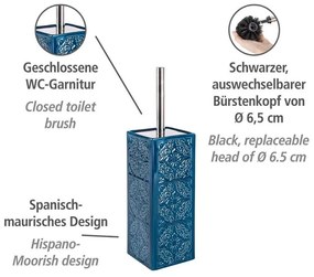 Set di accessori da bagno blu scuro in ceramica Cordoba - Wenko