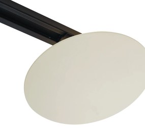 Plafoniera moderna beige per sistema di illuminazione a binario monofase a 2 luci - Iconic Pulley