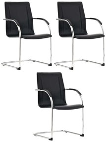 Set Di 3 Sedie Melina: Comfort E Stile Impeccabile / Schwarz
