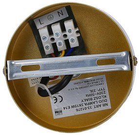 Lampada a sospensione color oro con paralume in vetro 32,5x32,5 cm Duo - Candellux Lighting