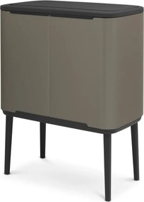 Bidone in acciaio grigio touch per raccolta differenziata 34 l Bo Touch Bin - Brabantia