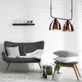 Lampadario a sospensione con catena MARIO 2xE27/60W/230V ottone