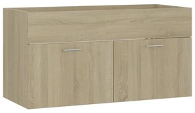 Mobile sottolavabo rovere sonoma 90x38,5x46 cm in truciolato