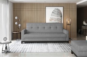 Divano grigio chiaro allungabile/con contenitore e rivestimento in velluto 216 cm Selene – ELTAP