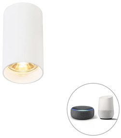 Faretto moderno bianco incl lampadina smart GU10 - TUBA