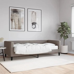 Divano Letto Con Materasso Tortora 80x200 Cm İn Tessuto /