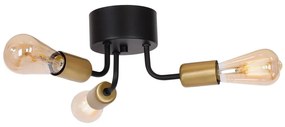 Lampadario da parete BRENDA 3xE27/60W/230V nero/oro