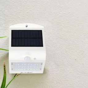Applique a LED solare con sensore LED/1.5W/3,7V IP65 bianco