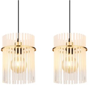 Globo 15698-4HM - Lampadario a sospensione con filo GORLEY 4xE27/60W/230V oro