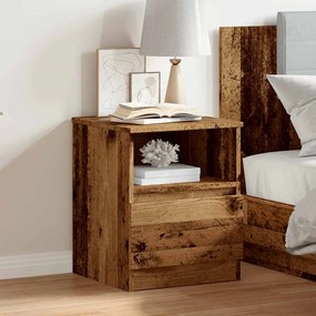 Comodino Legno Antico 40x40x50 Cm İn Legno Multistrato /