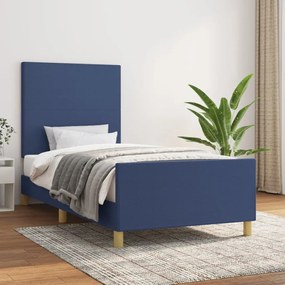 Giroletto Senza Materasso Blu 80x200 Cm İn Tessuto /