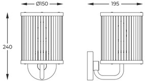 Zuma Line W0528-01F-V6AC - Applique SERGIO 1xE14/60W/230V oro
