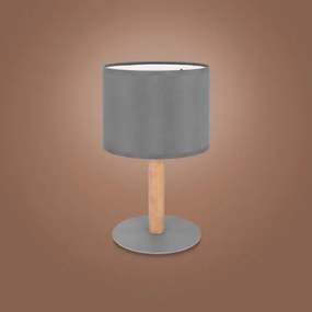 Lampada da tavolo DEVA 1xE27/15W/230V grigio/legno