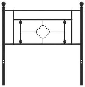 Testiera in metallo nero 100 cm