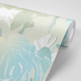 Carta da parati autoadesiva – Foglie magiche di monstera