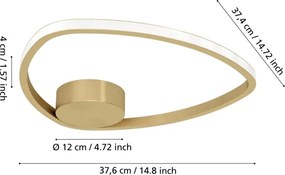 Eglo 902149 - Plafoniera LED MOSCHELLA LED/9,7W/230V, dorata