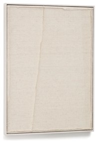 Kave Home - Quadro Maha bianco con linea verticale 52 x 72 cm