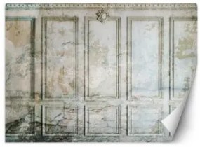 Carta Da Parati, Ottica di cemento Muro vecchio Grigio 254x184 Effetto Tela Fliselina TNT