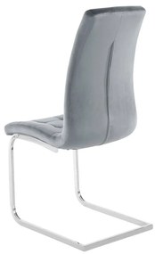 Sedie da pranzo colore grigio in velluto set di 2 pz Lola - Støraa