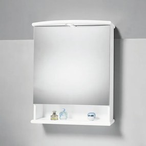 Specchio Contenitore Con Illuminazione Katia bianco lucido L 62 x H 77 x P 23 cm