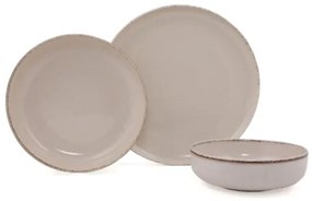 Set da tavola 12 pezzi beige in porcellana