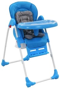 Seggiolone Pappa per Bambini Blu e Grigio