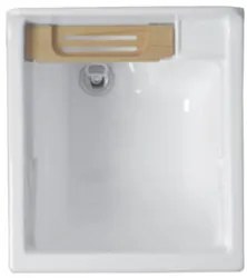 Colavene Swash mobile lavatoio 45x50 con apertura anta a sinistra e tavola lavapanni bianco lucido