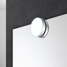 Specchio bagno 50x60 cm reversibile con applique LED frontale