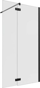 Walk-in L 70 x H 200 cm, vetro 8 mm vetro senza finitura / trasparente nero