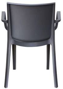 VICTORIA - poltrona in resina impilabile da esterno e interno set da 4